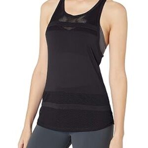 Alo Black Mesh Racerback Tank Top
